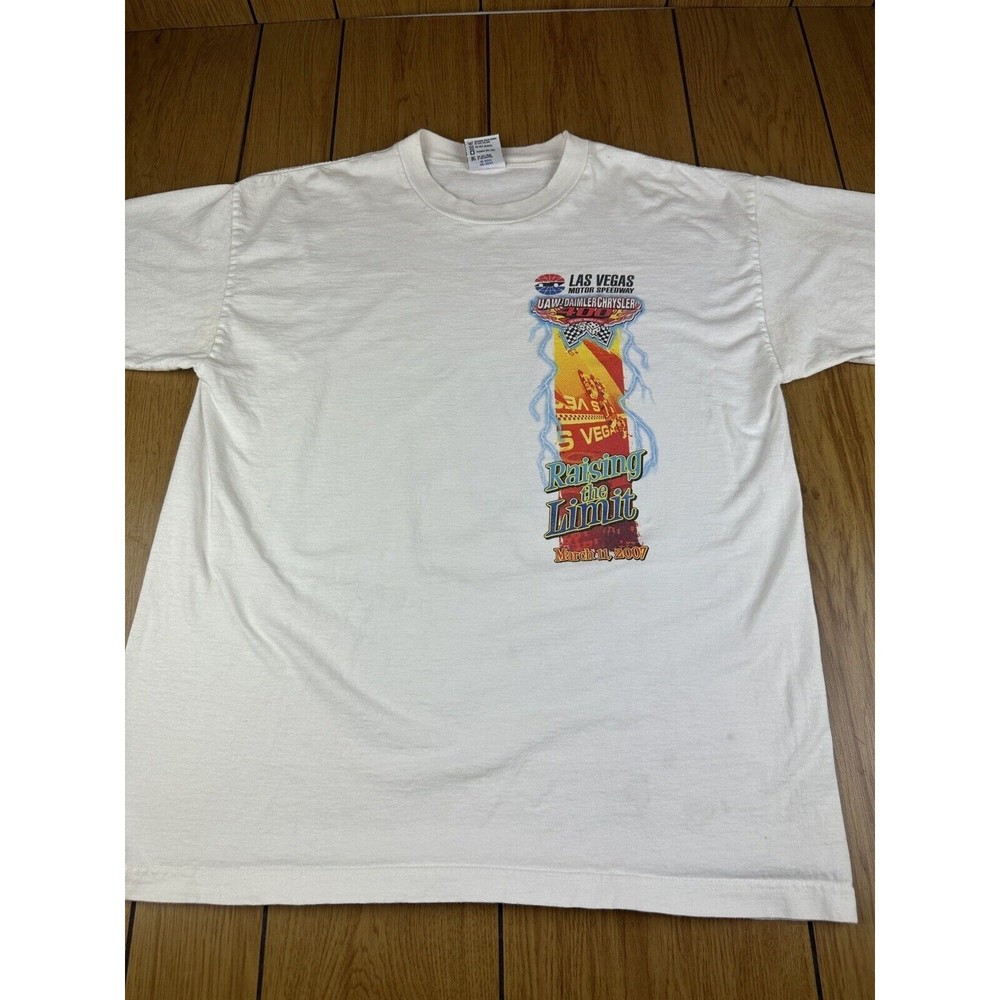 Vintage 2007 UAW Daimler Chrysler 400 T-Shirt Men's XL Las Vegas Motor Speedway